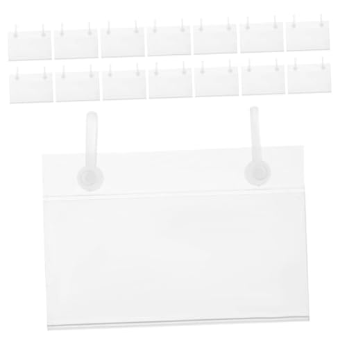 JUMPLAWN 20Stücke Transparente Preisschildhalter mit Doppelhaken für Etiketten für Convenience Stores Marktregale Robust Praktisch für Einfache von JUMPLAWN