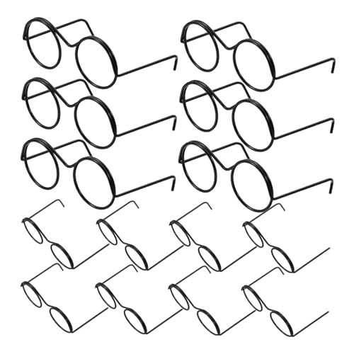 JUMPLAWN 20stücke Mini Puppenbrillen Aus Metall Runde Rahmenlose Brille Für Puppen Kreative Kostüm-Accessoires Leicht Und Praktisch Für DIY-projekte Requisiten Für Fotografie Und von JUMPLAWN