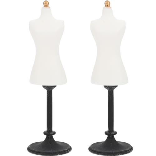 JUMPLAWN 2stücke Mini-Mannequin Puppenständer Für Puppenkleidung Vielseitiger Kleiderständer Aus Robustem Material Für Foto-Requisiten Und Puppenhaus-Dekoration von JUMPLAWN