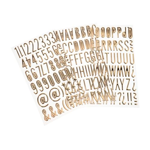 JUMPLAWN 3 Blätter Buchstabenaufkleber Gold Metallische Zahlen Selbstklebend für Scrapbooking DIY Kartenherstellung Elegante Bubble Sticker für Bastelprojekte JUMPLAWN 3 Blätter Buchstabenaufkleber Gold Metallische Zahlen Selbstklebend für Scrapbooking DIY Kartenherstellung Elegante Bubble Sticker für Bastelprojekte von JUMPLAWN