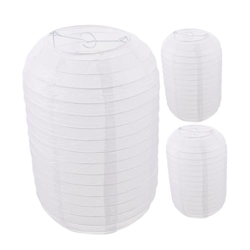 JUMPLAWN 3stücke Traditionelle Japanische Laterne Faltbare Papierlaterne Für Restaurants Und Izakayas Weiße Deko-Lampe Für Warme Atmosphäre Essbereichen von JUMPLAWN