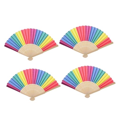 JUMPLAWN 4 Stück Kreative Regenbogen Klappfächer aus Antikes Design für Tanz Partys Hochzeiten und Geburtstagsfeiern JUMPLAWN 4 Stück Kreative Regenbogen Klappfächer aus Antikes Design für Tanz Partys Hochzeiten und Geburtstagsfeiern von JUMPLAWN