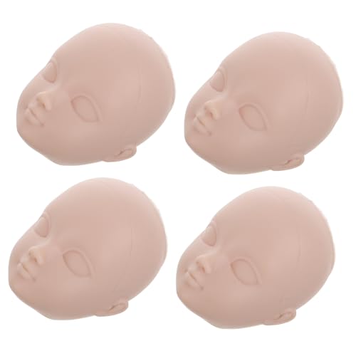 JUMPLAWN 4 Stück Puppenkopf verkleiden Schaufensterpuppenkopf Beauty-Model-Kopf schminkkopf Puppenaustausch Kosmetik schaufensterpuppe Kopf schaufensterpuppe kopfwimpernverlängerungen Beige von JUMPLAWN