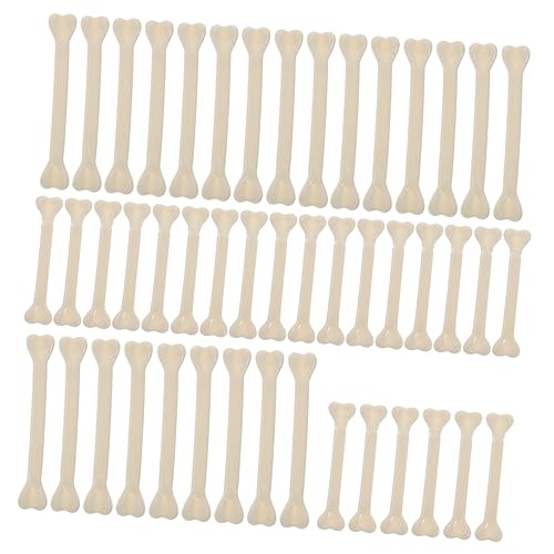 JUMPLAWN 48 Stück Halloween Deko Künstliche Knochen Weiße Plastikknochen für Partys Gruseldekoration und Scherze Realistische und Hochwertige Halloween Accessoires JUMPLAWN 48 Stück Halloween Deko Künstliche Knochen Weiße Plastikknochen für Partys Gruseldekoration und Scherze Realistische und Hochwertige Halloween Accessoires von JUMPLAWN
