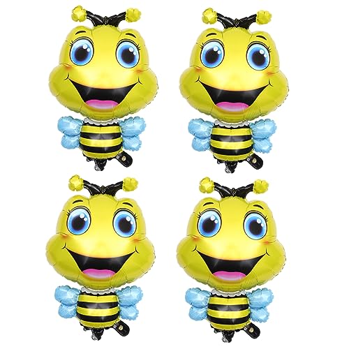 JUMPLAWN 4Stücke Bienen Folienballons für Kindergeburtstagsfeiern Aufblasbare Tierballons mit Entzückendem Design für Babypartys und Deko und Foto Requisiten JUMPLAWN 4Stücke Bienen Folienballons für Kindergeburtstagsfeiern Aufblasbare Tierballons mit Entzückendem Design für Babypartys und Deko und Foto Requisiten von JUMPLAWN