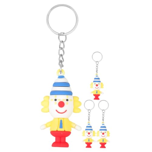 JUMPLAWN 4Stücke Cartoon Clown Schlüsselanhänger Lustige Taschen und Rucksackdekoration Robust und Vielseitig Einsetzbar als für Partys und Freunde von JUMPLAWN