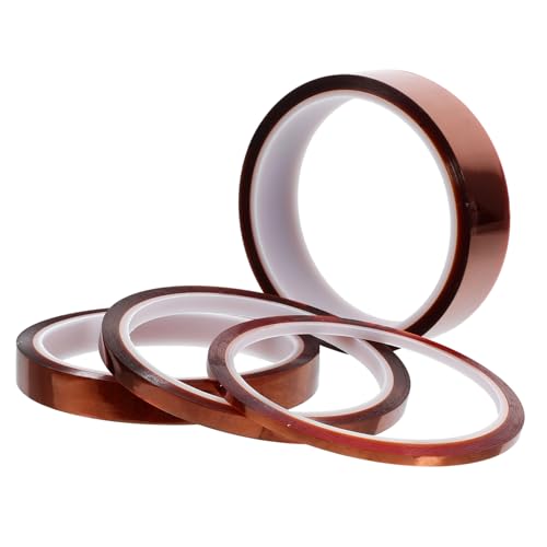 JUMPLAWN 4Stücke Hochtemperaturband Hitzebeständiges Klebeband mit Silikonkleber für Automotive Leiterplatten Wellenlöten Pulverbeschichtung von JUMPLAWN