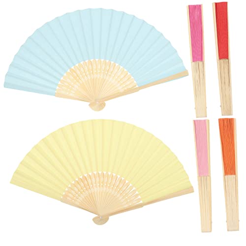 JUMPLAWN 6 Stück Faltbare Handfächer aus Papier und Diy Malfächer für Party für Raumdekoration Gemischt JUMPLAWN 6 Stück Faltbare Handfächer aus Papier und Diy Malfächer für Party für Raumdekoration Gemischt von JUMPLAWN