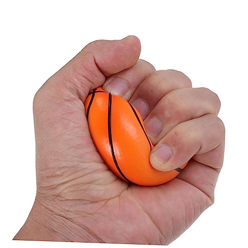JUMPLAWN 6 Stück Teiliges Mini Basketball Stressball PU Schaumstoffbälle Handliche Entspannungsbälle für Schule Party Mitgebsel Stressabbau und Fingerspielzeug von JUMPLAWN