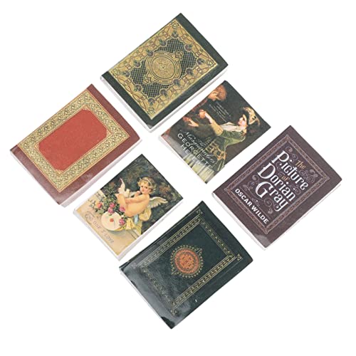 JUMPLAWN 6 Stück Vintage Buchmodell alte Bücher Bücherdekoration Bücher Modell Vintage - kleine Bücher Buchen Sie themenbezogene Partydekorationen DIY-Minibücher Papier von JUMPLAWN