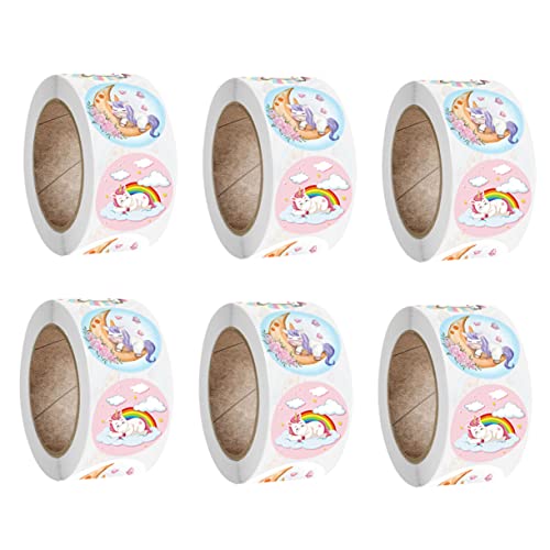 JUMPLAWN 6rollen Tiermotiv Belohnungsaufkleber Selbstklebende Dekorative Sticker Für Junge Mädchen Für DIY Bastelprojekte Und Tägliche Dekoration von JUMPLAWN