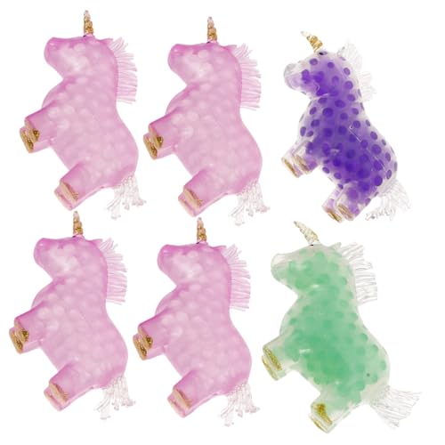 JUMPLAWN 6stücke Einhorn Stressbälle Lustige Quetschspielzeuge Für Erwachsene Fidget Toys Zur Stressbewältigung Mitgebsel Für Einhorn-Partys Farben Zufällig von JUMPLAWN