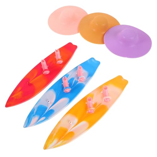 JUMPLAWN 9stücke Teiliges Mini Surfbrett Puppenschuhen Und Puppenhüten Strand-Dekoration Für Mädchen Geburtstagsfeier-Accessoires Im Hawaii-Thema Für Kreative Torten-Topper Und von JUMPLAWN