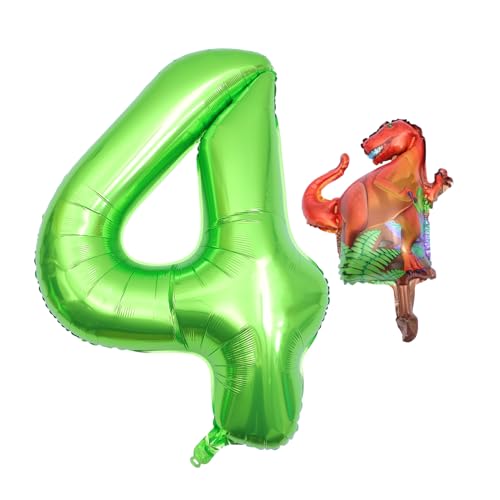 JUMPLAWN Dinosaurier Ziffernballon Aluminium Folienballon Für Kindergeburtstag Und Dekoration Ballon Kits Für Dino Themenfeiern von JUMPLAWN
