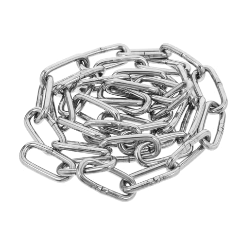 JUMPLAWN Edelstahlkettenmasse Aufhängekette Aus Edelstahl Boxsackkette Hängende Kette Takelagekette Aus Metall Zaunkette Verschlusskette Silver 201 Edelstahl von JUMPLAWN
