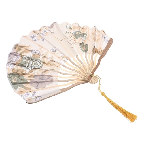 JUMPLAWN Faltbarer Handfächer mit Blumendekor Leichter Tanzfächer für Frauen Eleganter Bühnenprop Traditioneller Chinesischer Fächer für Party und Wanddekoration JUMPLAWN Faltbarer Handfächer mit Blumendekor Leichter Tanzfächer für Frauen Eleganter Bühnenprop Traditioneller Chinesischer Fächer für Party und Wanddekoration von JUMPLAWN