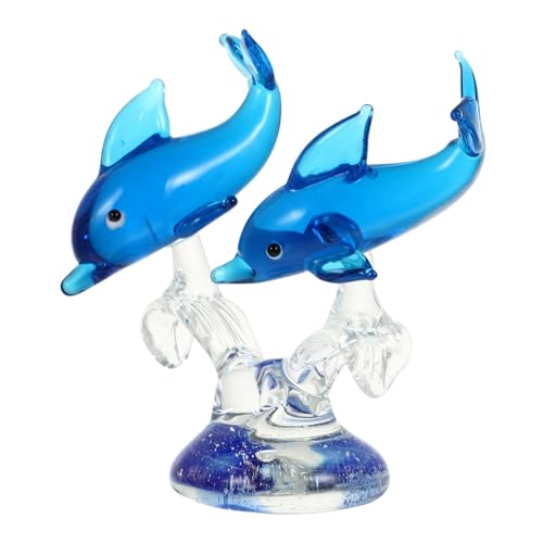 JUMPLAWN Glas Delphin Figurine Kreative Tischdekoration Aus Hochwertigem Glas Langlebig Und Stilvoll Für Wohnräume Büros JUMPLAWN Glas Delphin Figurine Kreative Tischdekoration Aus Hochwertigem Glas Langlebig Und Stilvoll Für Wohnräume Büros von JUMPLAWN