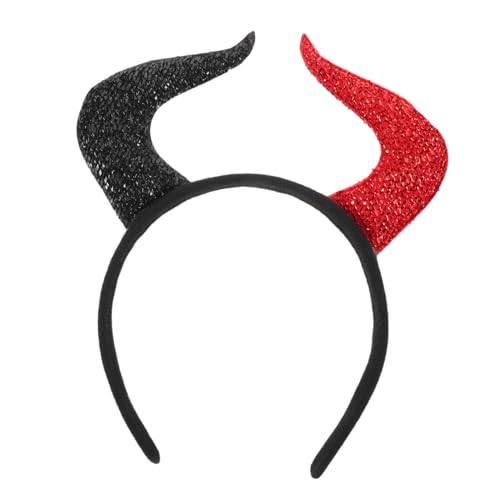 JUMPLAWN Halloween Teufelshörner Haarreif Rot Schwarz Leichtes und Langlebiges Cosplay Horn Stirnband für Party Gruseliges Teufel Kopfschmuck Accessoire Modisch und Bequem für JUMPLAWN Halloween Teufelshörner Haarreif Rot Schwarz Leichtes und Langlebiges Cosplay Horn Stirnband für Party Gruseliges Teufel Kopfschmuck Accessoire Modisch und Bequem für von JUMPLAWN