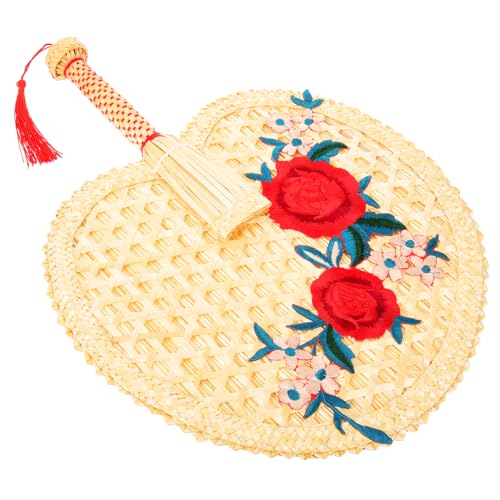 JUMPLAWN Handgefertigter Fächer im Vintage Chinesischen Stil Tragbarer Sommerfächer aus Handgewebtem für Strand Gartenpartys Dekoratives Element für Zuhause JUMPLAWN Handgefertigter Fächer im Vintage Chinesischen Stil Tragbarer Sommerfächer aus Handgewebtem für Strand Gartenpartys Dekoratives Element für Zuhause von JUMPLAWN