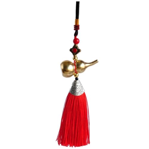 JUMPLAWN Hanging Ziergourd Anhänger mit Quaste Dekoratives Ornament für Auto und Türen Glücksbringer aus Kupfer JUMPLAWN Hanging Ziergourd Anhänger mit Quaste Dekoratives Ornament für Auto und Türen Glücksbringer aus Kupfer von JUMPLAWN