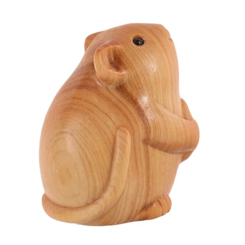 JUMPLAWN Holz Hamster Statue Liebevolle Holzfigur Dekoratives Tierornament Für Heimdekoration Niedliche Tischdekoration Für Wohnräume Vielseitig Einsetzbar Als Für Garten Und Balkon JUMPLAWN Holz Hamster Statue Liebevolle Holzfigur Dekoratives Tierornament Für Heimdekoration Niedliche Tischdekoration Für Wohnräume Vielseitig Einsetzbar Als Für Garten Und Balkon von JUMPLAWN