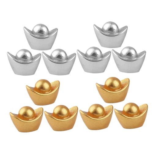 JUMPLAWN 20stücke Mini Ingot Dekoration Feng Shui Reichtums-Ornament Für Zuhause Und Büro Elegante Tischdeko Für Feiern Und Veranstaltungen von JUMPLAWN