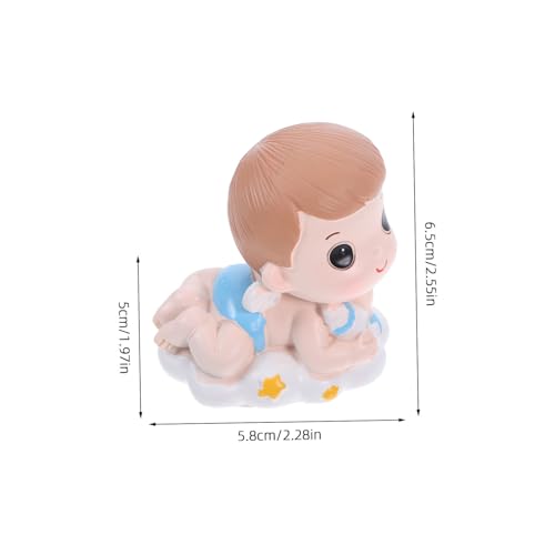 JUMPLAWN Junge Kuchenornament Resin Dekoration für Geburtstagstorte Niedlicher Prinz Cake Topper Kreative Tisch und Partydeko für Kindergeburtstag und Festliche Anlässe von JUMPLAWN