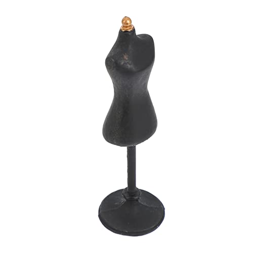 JUMPLAWN Mini Mannequin Modell Für Puppen Schwarze Puppenständer Für Puppenhauszubehör Stabiler Sockel Für Puppenkleidung Kreative Präsentation Und Dekoration von JUMPLAWN