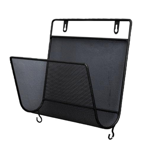 JUMPLAWN Nordischer Wandhalter aus Robustem Eisen mit Gebogenem Drahtgeflecht Kreativer Magazinhalter mit Kleinen Haken Langlebiges Wandregal für Wohnzimmer Büro Platzsparende Aufbewahrung JUMPLAWN Nordischer Wandhalter aus Robustem Eisen mit Gebogenem Drahtgeflecht Kreativer Magazinhalter mit Kleinen Haken Langlebiges Wandregal für Wohnzimmer Büro Platzsparende Aufbewahrung von JUMPLAWN