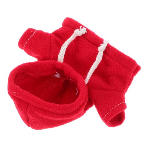 JUMPLAWN Plüschbärenkleidung Babypuppenkleidung DIY Puppen-nähspielzeug Plüschpuppe Selber Machen Gestreifter Hundepullover Bärenshirt Kleidung Für Spielzeugbären Rot Stoff von JUMPLAWN