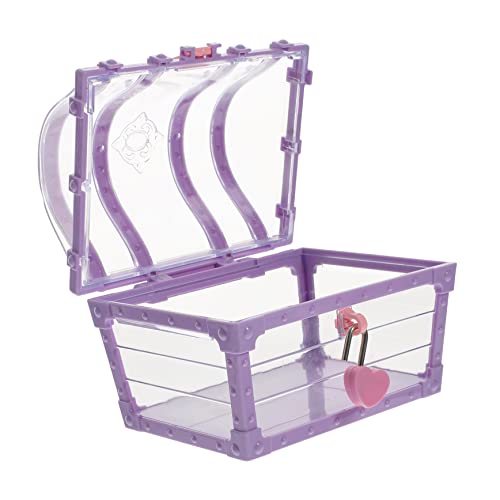 JUMPLAWN Schatzkiste für Vintage Aufbewahrungsbox mit Schloss für Piratenpartys und Spielzeuge Bunte Schmuckschatulle für Transparente Box mit Geschwungenem von JUMPLAWN