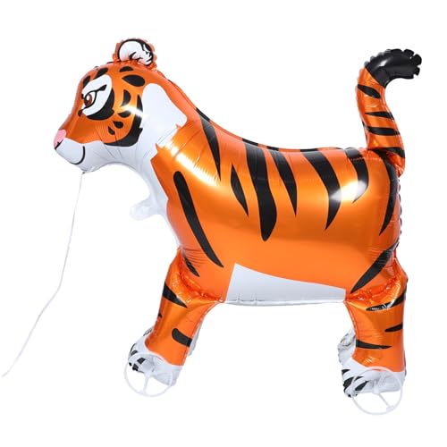 JUMPLAWN Selbststehender Rollender Tigerballon für Kindergeburtstagsfeiern Lustige Aufblasbare Tierdekoration für Tiger Themenpartys und Babypartys von JUMPLAWN