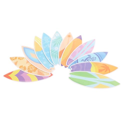 JUMPLAWN Sommerliche Hawaii Surfbrett Sticker Teilig Dekorationen für Klassenzimmer Pinnwand Diy Party Stranddeko Wasserfest Farbecht Vielseitig von JUMPLAWN