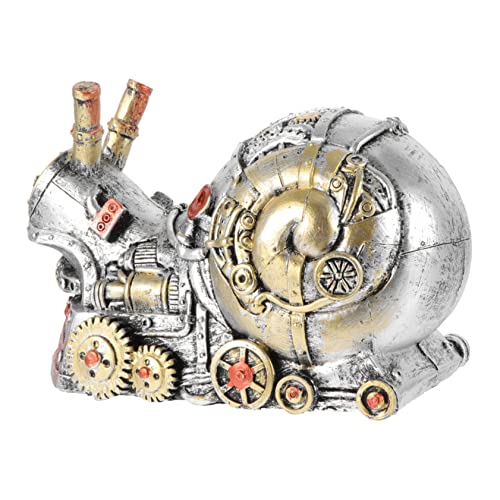 JUMPLAWN Steampunk Schneckenornament aus Harz Tischdekoration Kompakte Hochwertiges Handwerk für Freunde und Familie von JUMPLAWN