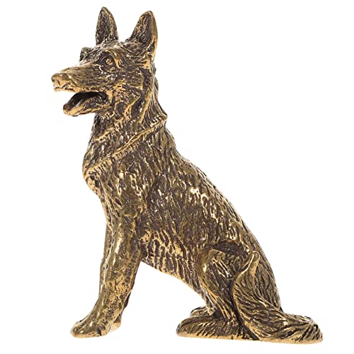 JUMPLAWN Vintage Messing Hund Figurine Kreative Desktop Dekoration Kunstwerk von JUMPLAWN
