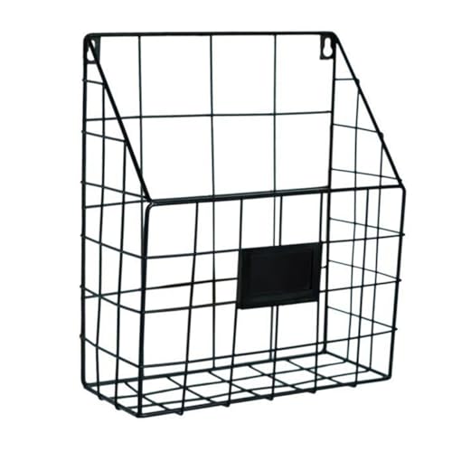 JUMPLAWN Wandmontierter Zeitschriftenhalter aus Metall Multifunktionaler Aufbewahrungsständer für Zeitungen Magazine und im Wohnzimmer Stilvolles Design Schwarz von JUMPLAWN