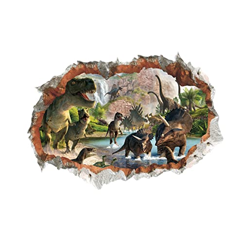 Dinosaurier Motive 3D Wandtattoos, 3D Wandsticker Kinderzimmer Dinosaurier Wandtattoo, für Kinder Schlafzimmer Jungen Mädchen (14184) von JUNBAOYYDS