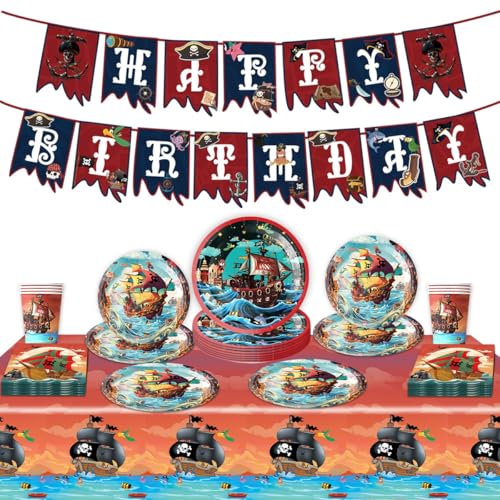Piraten Geburtstag Geschirr Set,Piratenschiff Partygeschirr Set Pappteller Kindergeburtstag,Piratenschiff Partyteller für 10 Gäste Kindergeburtstag Party Geschirrset Piraten Geburtstag Geschirr Set,Piratenschiff Partygeschirr Set Pappteller Kindergeburtstag,Piratenschiff Partyteller für 10 Gäste Kindergeburtstag Party Geschirrset von JUNBAOYYDS