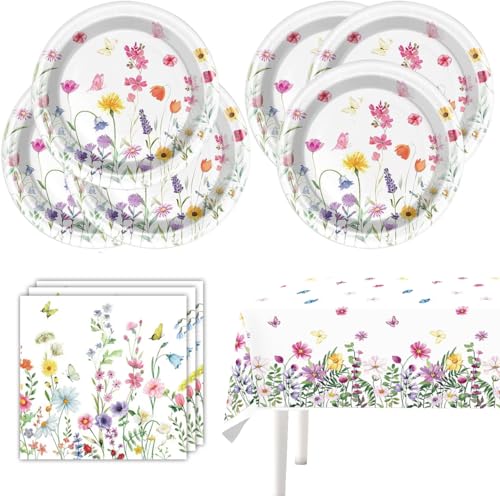 Partygeschirr Set, Geburtstag Deko Set, Partygeschirr Kindergeburtstag Dekoration, Geburtstag Deko Set, Partydekoration Geschirr Party Supplies Set (weiß) von JUNBAOYYDS