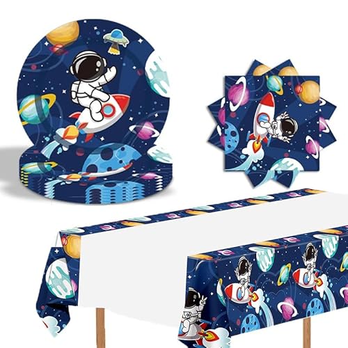 Partygeschirr Set, Partygeschirr, Party Zubehör Party Dekoration Kindergeburtstag Deko, für Kinder Geburtstagsfeier Deko Tisch Geburtstag Set für Kinder Mädchen Jungen (Raum) von JUNBAOYYDS