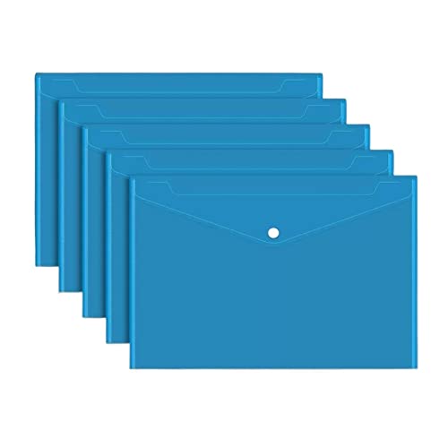 ordner 10/30 Stück Kunststoff-Aktentasche, große Kapazität, Datenticket-Organisationstasche, Testpapier-Aufbewahrungstasche, Ordner, Bürobedarf büro ordner(Blue,10 pcs) von JUNCHENG1008