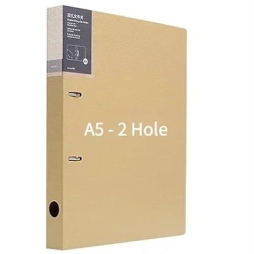 ordner 2 Anzeigedokument-Ordner-Binder-Loch-Buch-Speicher-Datei-Ring-Clip-Lose-Blatt-Farbe büro ordner(Bruin) von JUNCHENG1008