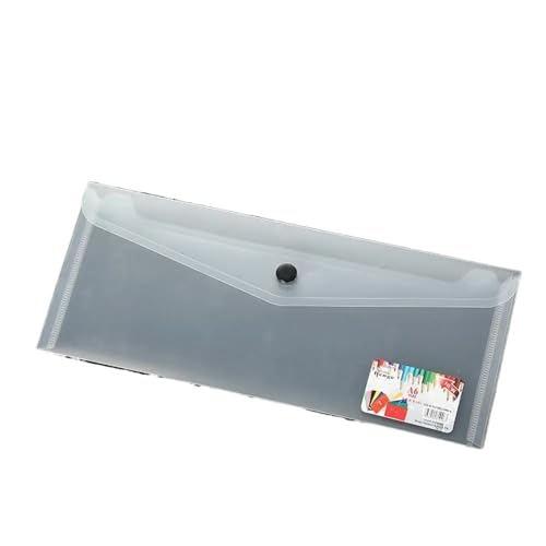ordner 25,5 * 13 cm Briefpapier-Umschlag-Aufbewahrungstasche Kunststoff-Dokumententasche mit Druckknopf Transparente gefrostete Dateiordner Bürobedarf büro ordner(Weiß) von JUNCHENG1008