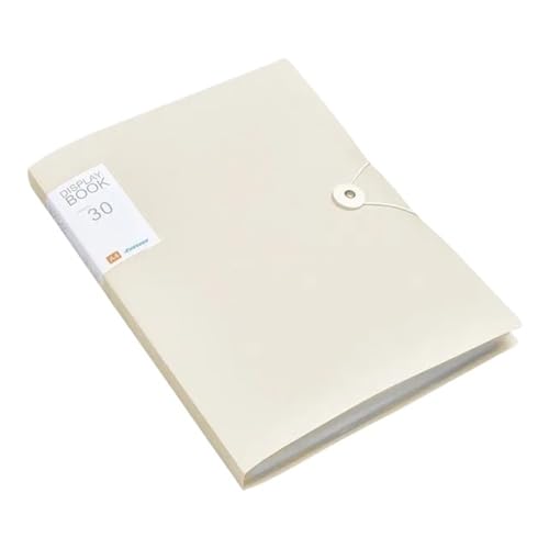 ordner 30/60 Seiten Aktentasche A4 Transparenter Ordner Aktenordner Aufbewahrung Student Test Papier Klassifizierung Organisation Bürobedarf büro ordner(Beige,Groß) von JUNCHENG1008