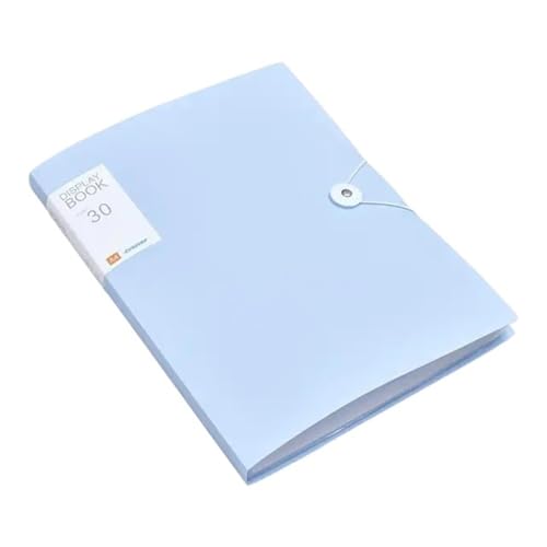 ordner 30/60 Seiten Aktentasche A4 Transparenter Ordner Aktenordner Aufbewahrung Student Test Papier Klassifizierung Organisation Bürobedarf büro ordner(Blue,Groß) von JUNCHENG1008