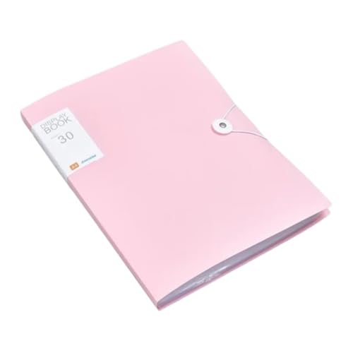 ordner 30/60 Seiten Aktentasche A4 Transparenter Ordner Aktenordner Aufbewahrung Student Test Papier Klassifizierung Organisation Bürobedarf büro ordner(Pink,Groß) von JUNCHENG1008