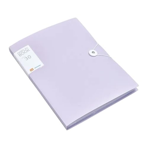 ordner 30/60 Seiten Aktentasche A4 Transparenter Ordner Aktenordner Aufbewahrung Student Test Papier Klassifizierung Organisation Bürobedarf büro ordner(Purple,Groß) von JUNCHENG1008