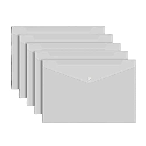 ordner 50 Stück Kunststoff-Aktentasche, großes Fassungsvermögen, Datenticket-Organisationstasche, Testpapier-Aufbewahrungstasche, Ordner for Schutz von Wertsachen und Dokumenten büro ordner(Weiß,50 pc von JUNCHENG1008