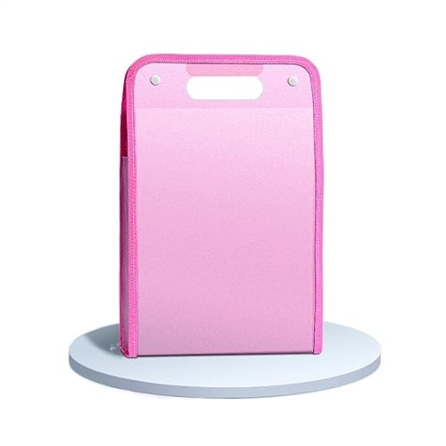ordner A4-Handordner, großes Fassungsvermögen, 13-lagiger Organizer, vertikale Aktentasche mit Schnappverschluss, mehrschichtiger Kunststoffordner büro ordner(Pink) von JUNCHENG1008