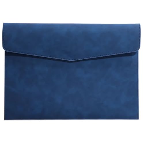 ordner A4-Leder-Aktenordner, einfache Dokumententasche mit großer Kapazität, modische Aktentasche, Datenvertrag, Rechnung, Aktentasche, Büropapier-Organizer büro ordner(Blue) von JUNCHENG1008